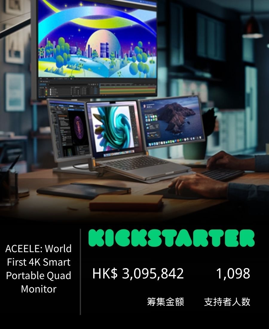 ACEELE 4K智能便携四屏显示器 (2)